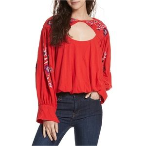 SOLD Free People Red Top